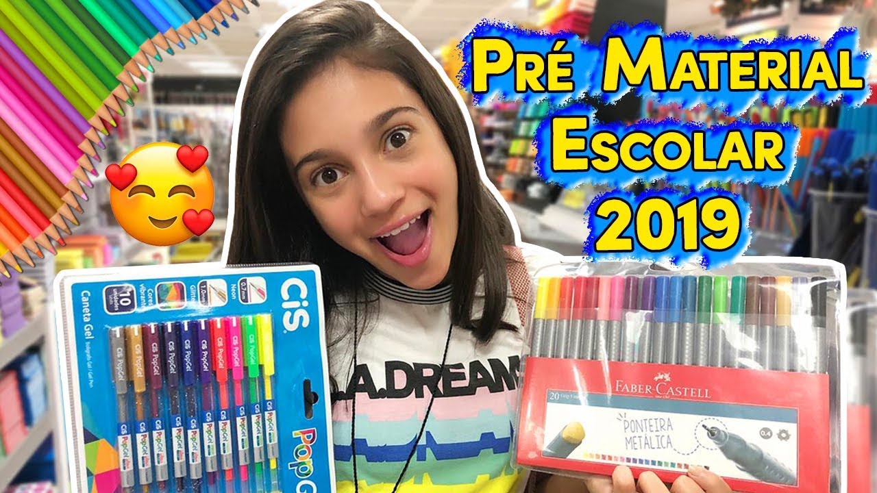 COMPRANDO MEU PRÉ-MATERIAL ESCOLAR 2019 - Na mala da Mila