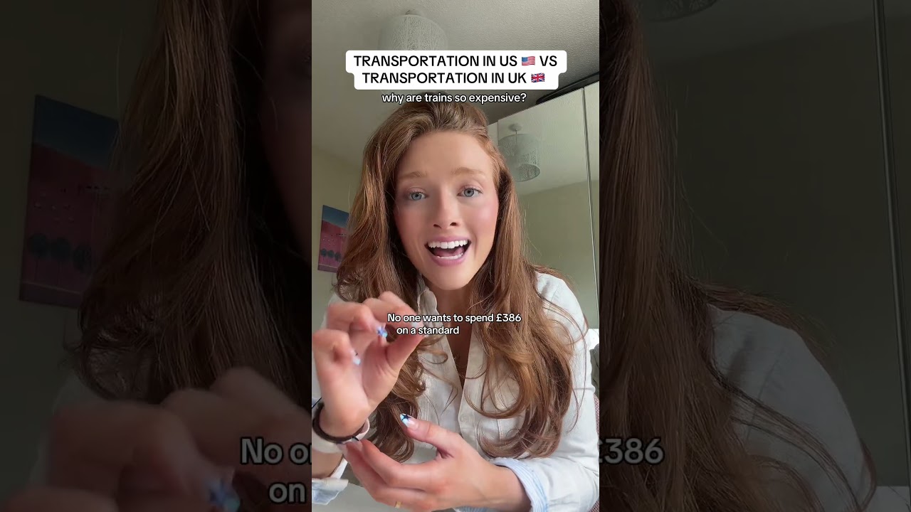 TRANSPORTATION IN US 🇺🇸 VS TRANSPORTATION IN UK 🇬🇧 why are trains so expensive? #fyp #trains #uk