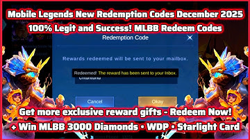 2 mobile legends redeem code December 15 2025 - 100% Legit & Work MLBB Redeem Codes + MLbb giveaway