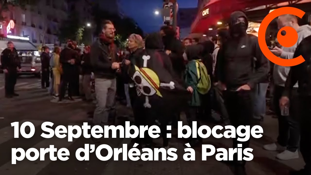 Blocage et rassemblement à Paris porte d'Orléans - 10 Septembre - Bloquons Tout