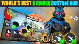Best Custom HUD for 2 Finger Players 🔥 | Free Fire New HUD Settings 2025