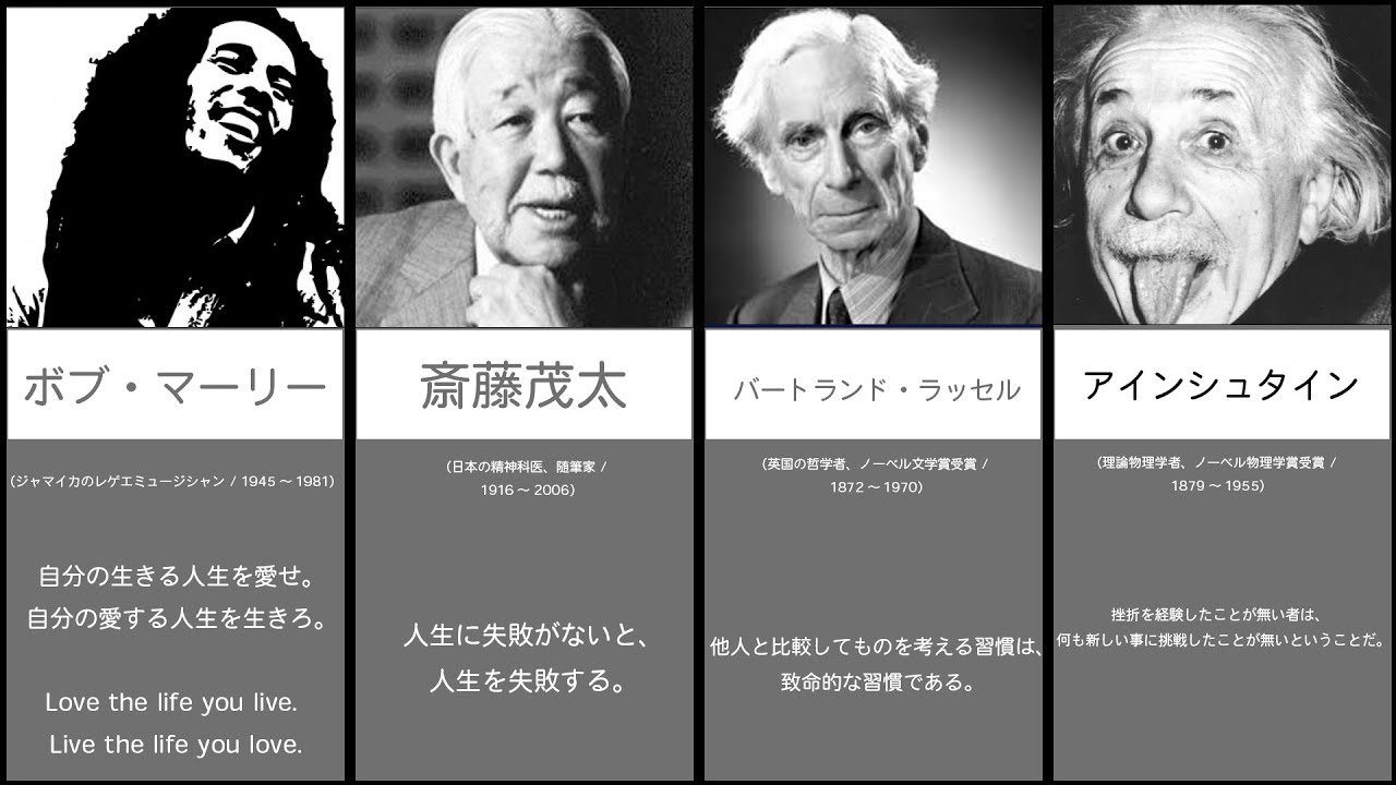人生が辛い時に見てほしい偉人 有名人の名言 Youtube
