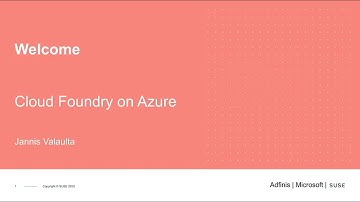 Cloud Foundry on Azure Webinar