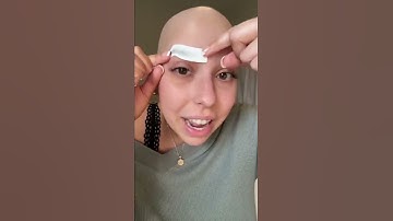 trying out temporary tattoo eyebrows