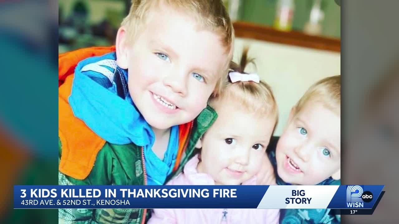 Kenosha community mourns siblings lost in Thanksgiving fire - YouTube