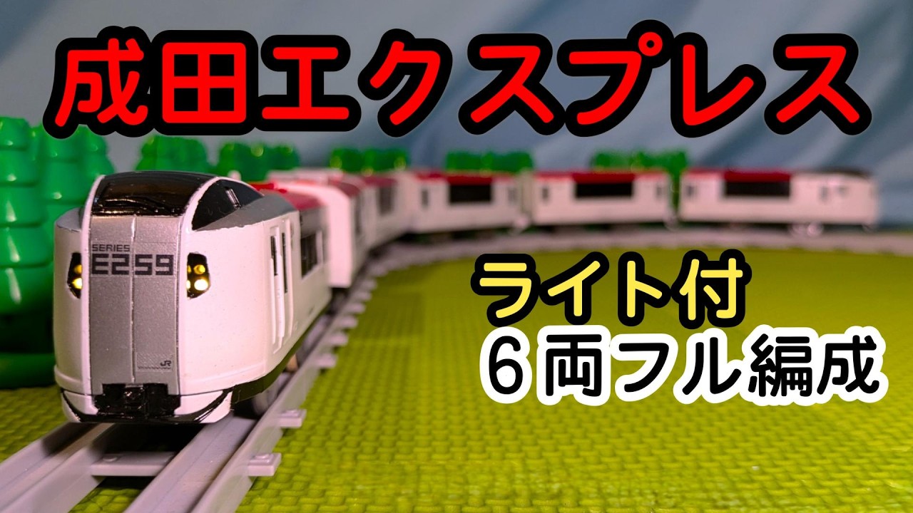 【6両フル編成】【ライト付】改造プラレール JR東日本 E259系 新塗装（成田エクスプレス・しおさい）