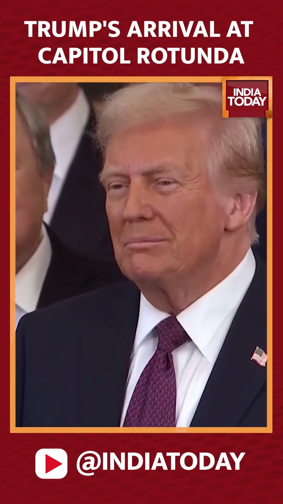 Trump Arrives At Capitol Rotunda For Oath Taking Ceremony  #shorts #trumpinauguration #donaldtrump