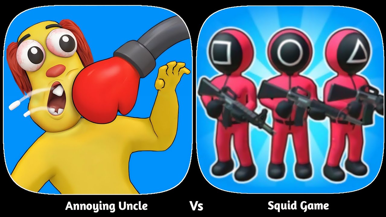 Annoying Uncle Vs Squid Game - iOS Android Gameplay Walkthrough 