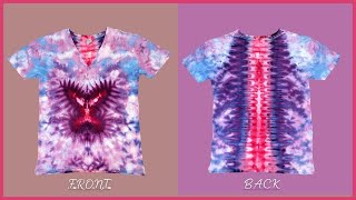 Tie Dye Shirt - Butterfly & Spine Design on 1 T-Shirt - Step by Step for Beginners