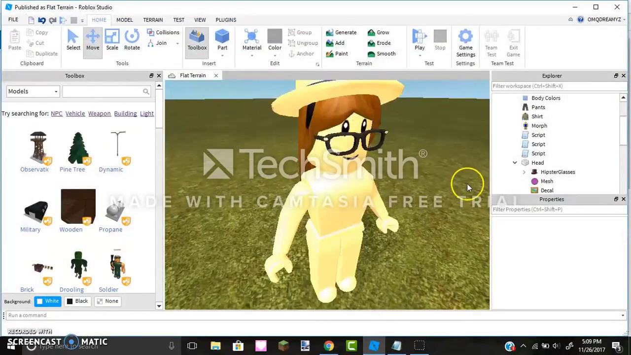 Roblox Studio How To Add A Clothing Decal And Hat Hair To A Humanoid Youtube