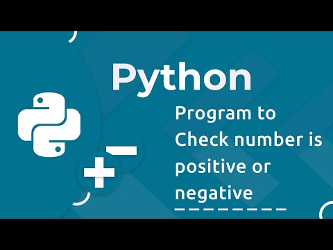 Python Program to Check a Number is Positive or Negative | Python Programs