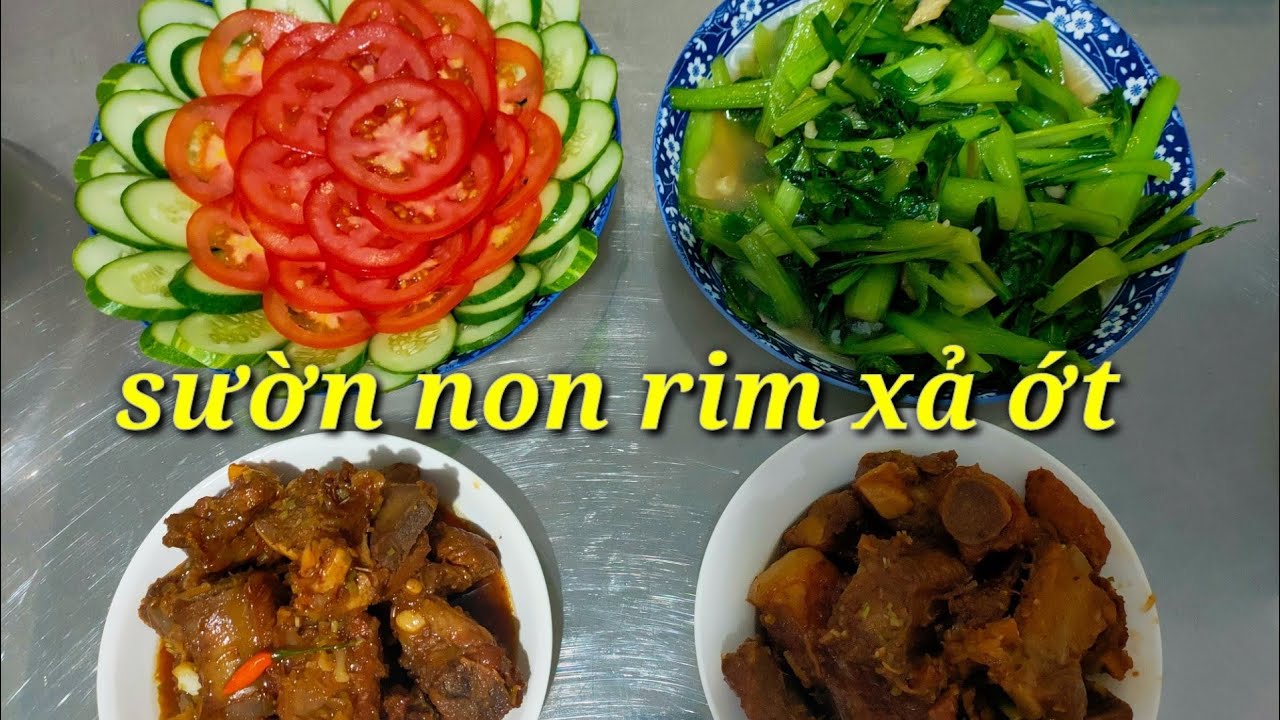 No bụng với món sườn non rim xả ớt, bữa cơm đơn giản mùa dịch || Võ ...