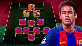 Montei um time full iconic e fui pro online no Efootball Mobile