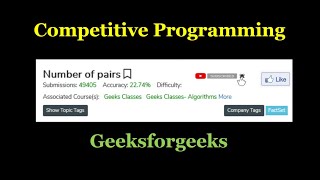 Number of Pairs | Geeksforgeeks | Competitive Programming | Leet code