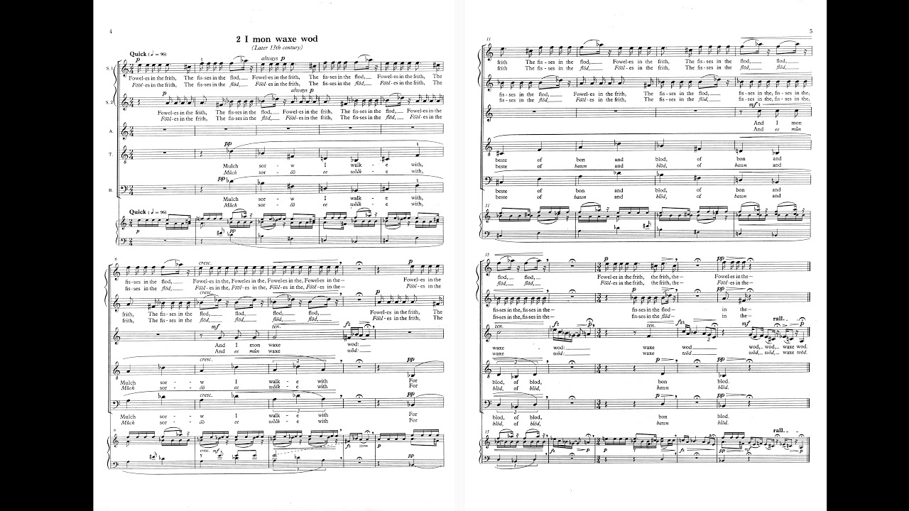 B. Britten - Sacred and profane I, II, III, VI