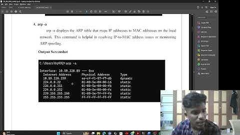 Basic Network Troubleshooting Commands | CN Lab Exercise 1 | Hari Prasad | URK23CS7072