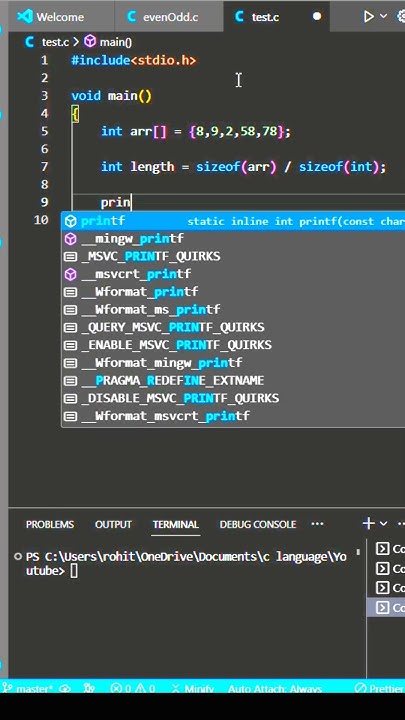 Find Length of array in c language | C Language #shorts #short # ...