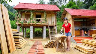 TIMELAPSE - Building Wooden Walls | Log Cabin Build From Scratch