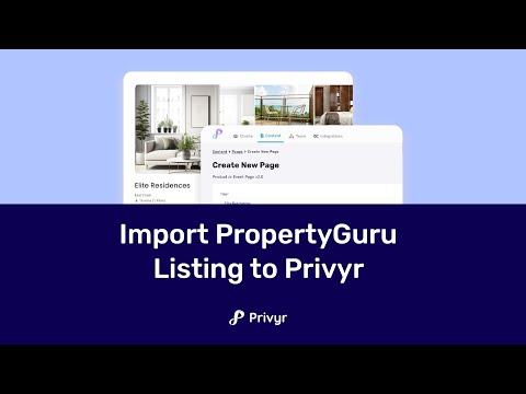 Instantly convert your PropertyGuru listings into Privyr Pages