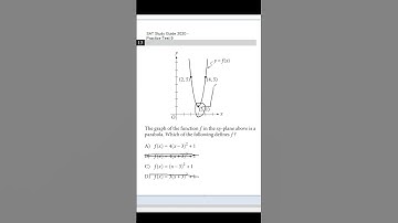 The graph of the function f in the xy-plane above is aparabola.  #maths #satexam sat