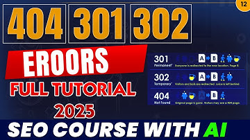 What is 404 Error in SEO | 301 and 302 Redirect Difference | SEO Course in Hindi 2025 #seocourse2025
