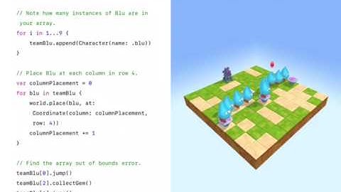 Swift Playgrounds: Fixing Array Out of Bounds Error