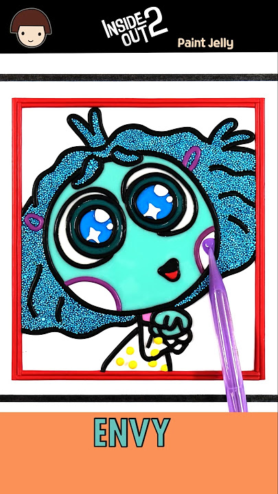 Colorful DIY, Disney Inside Out 2 Emotions, Jelly Painting ENVY, Clay Art #relaxing #satisfying