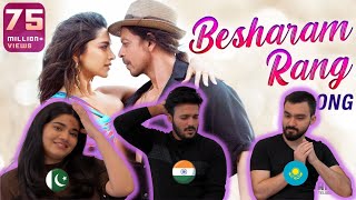 BESHARAM RANG MUSIC VIDEO REACTION | Shah Rukh Khan | Deepika Padukone | Foreigners React.