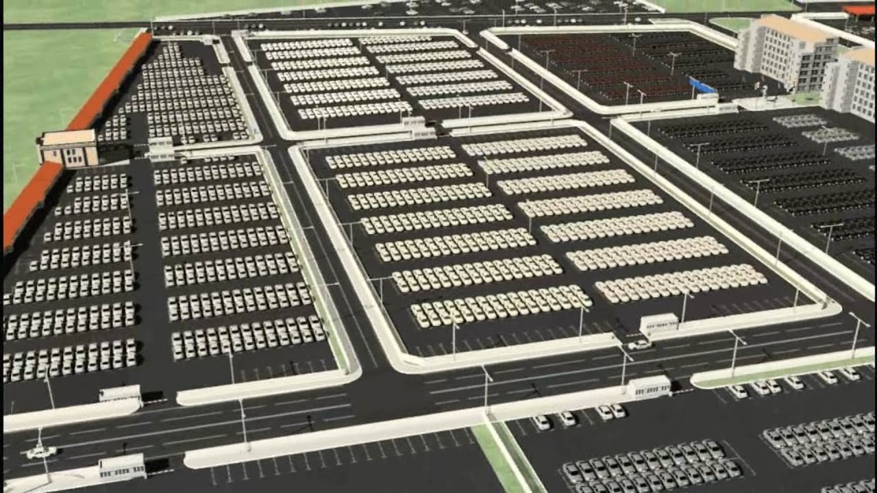 The construction project of the Rustavi car market by 2007 - YouTube