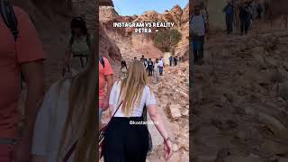 Instagram vs Reality in Petra Jordan