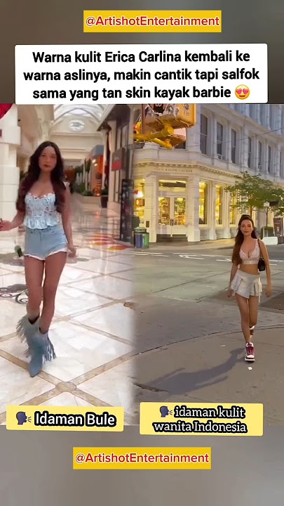 Erica Carlina Tampil Dengan Kulit Asli, Netizen Salfok Kayak Barbie #erika #viral #trending #short