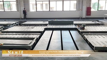 Accurate Docking Roller Table Mobile Cable Drive Rail Transfer Cart#tech #transporter #customized