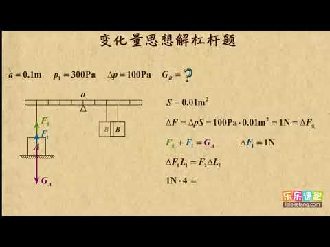 11变化量思想解杠杆题  中考物理能力提升  中学物理