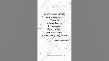 Surprise and delight your customers.  There is nothing like that in business.