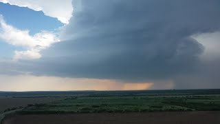 June 12th, 2023 - Brady, Texas - Amazing Supercells - Timelapse - Drone Shots