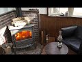薪ストーブのある作業小屋の朝【ルーティン】