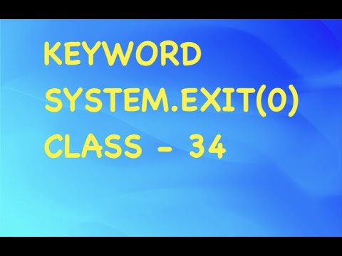 WHILE - KEYWORD SYSTEM EXIT   #34