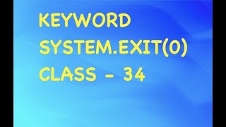 WHILE - KEYWORD SYSTEM EXIT   #34