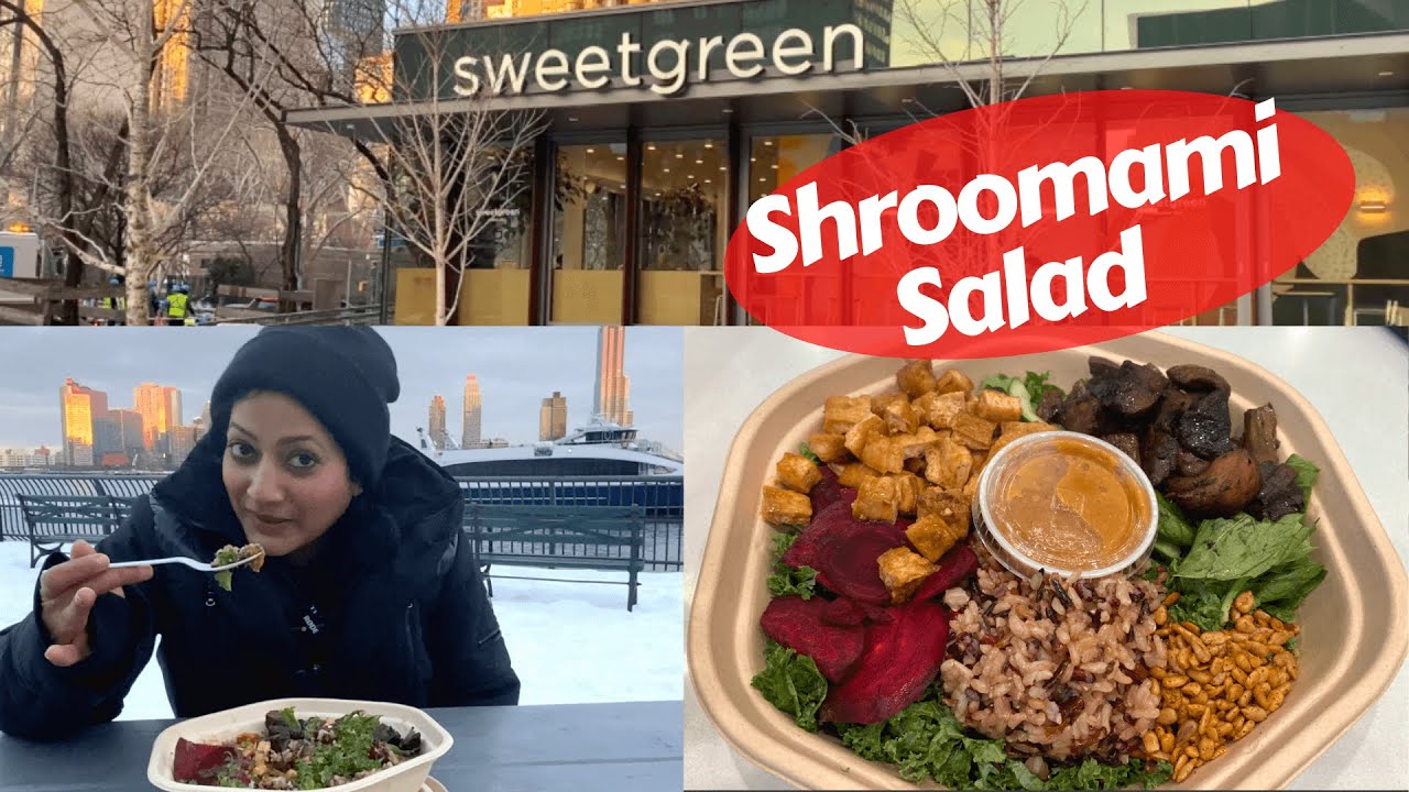 Eating Sweetgreen vegan salad bowl New York City YouTube