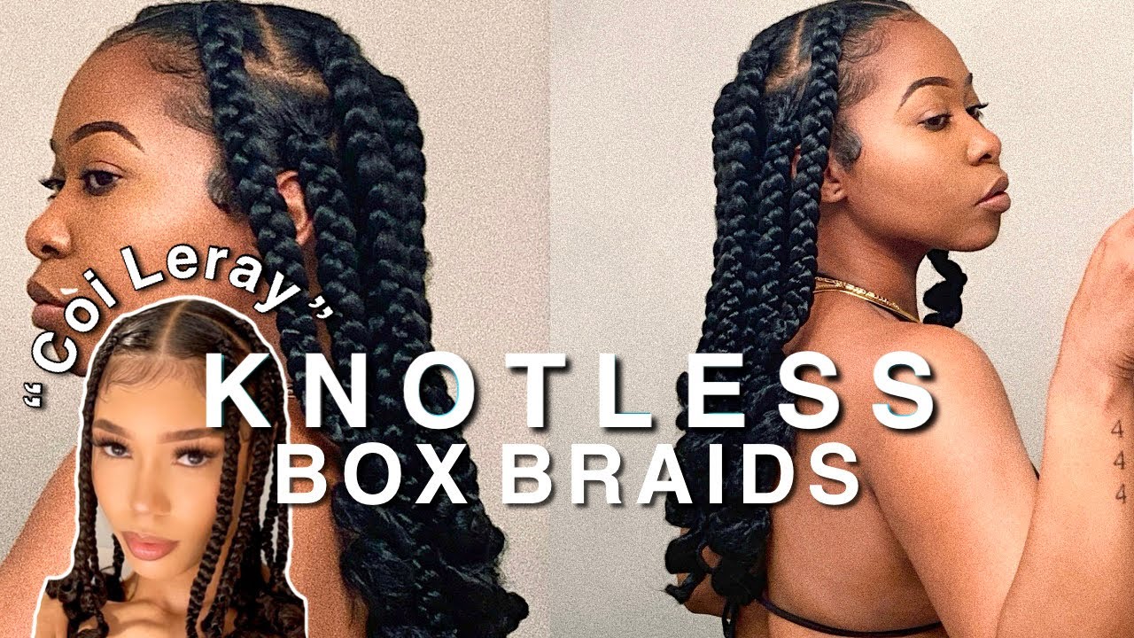 JUMBO KNOTLESS BOX BRAIDS | COI LERAY INSPIRED BRAIDS | BEGINNER ...