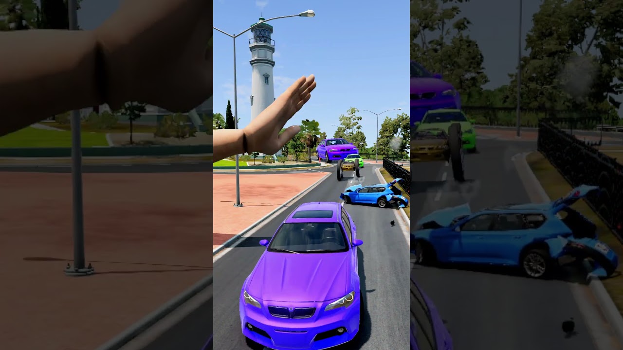 Colorful Small to Huge Cars vs Slap 