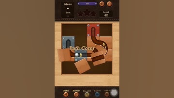 Roll the Ball slide puzzle Star Level 42 Solution