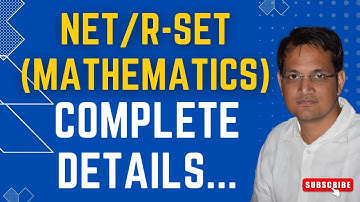 NET/ R-SET (MATHEMATICS) COMPLETE DETAILS...