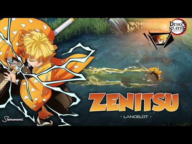 FREE Lancelot ZENITSU Skin!  Mobile Legends Zenitsu Lancelot modskin.  Zenitsu skin script, app. - BiliBili