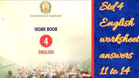 4th standard English workbook/ worksheet answers 11 to 14/ bridge course/ Jolly learning