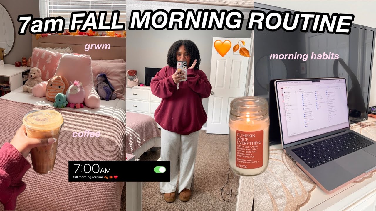 7am FALL MORNING ROUTINE - YouTube