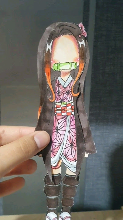 making a nezuko movable paperdoll✨️