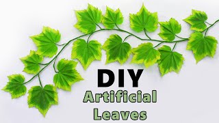 How to make Artificial Plant For wall Decoration | DIY Artificial Grape Vine With Paper
