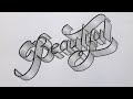 3d Calligraphy Drawing Beautiful | How To Write Easy Art On Paper For Beginners Step By Step Cursive