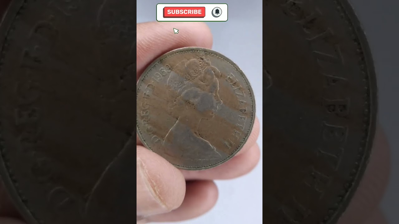 Queen Elizabeth II  I 1969 UK I  new pence I Great Britain I 